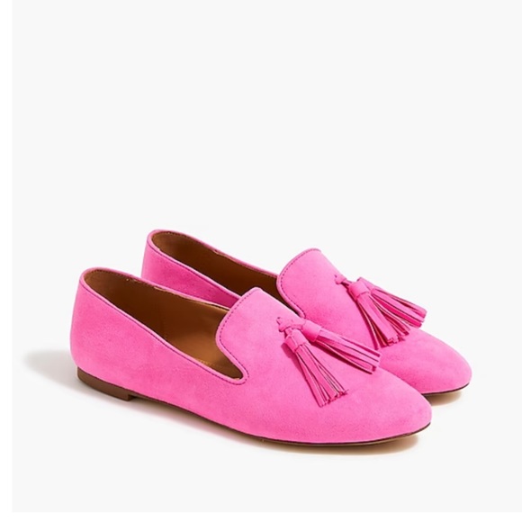 J. Crew Shoes - J Crew Pink Tassel Loafers